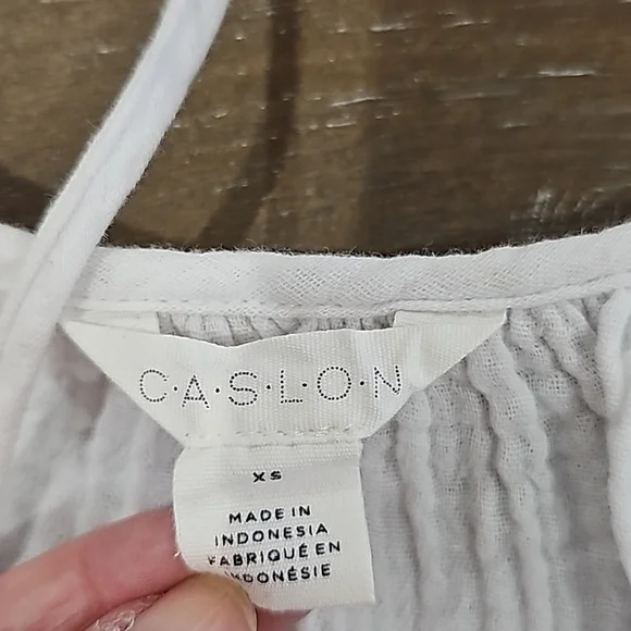 Caslon Cotton Gauze Tank Adjustable Straps Size XS - Picture 10 of 16